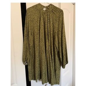 H&M Olive Leopard Dress